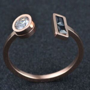 Rose Gold Color Cubic Zirconia Boho Ring size 7